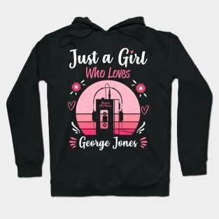 Just A Girl Who Loves George Jones Retro Headphones Hoodie